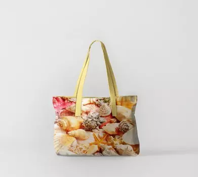 Пляжная сумка Богатство ракушек (50х40 см)