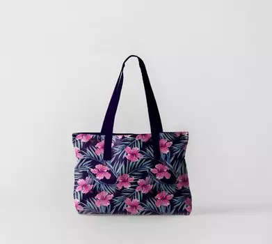 Пляжная сумка Цветы из тропиков (50х40 см)