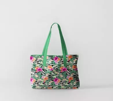 Пляжная сумка Тропические цветы (50х40 см)