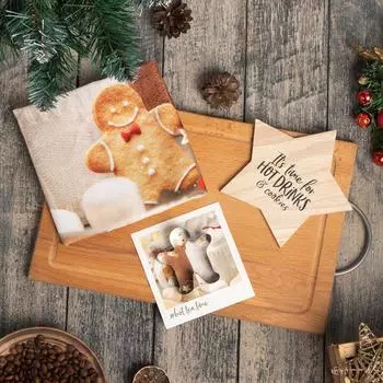 Подарочный набор Hot cocoa weather цвет: бежевый, красный (40х73 см)