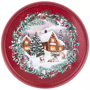 Поднос сервировочный Новый год (33х2 см)