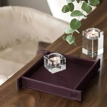 Поднос Венсель цвет: бордовый (17х17 см)