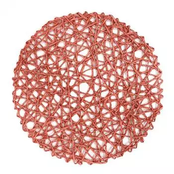 Подстановочная салфетка Wire цвет: кораловый (круглая 38 см)