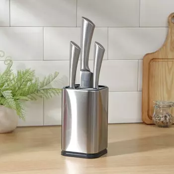 Подставка для ножей Металлик (11х11х24 см)