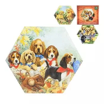 Подставка под горячее Щенки на прогулке в ассортименте (16х14х1 см)