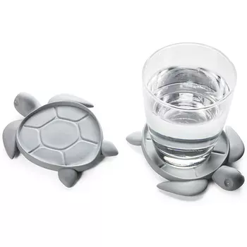 Подставка под стаканы Save Turtle цвет: серый (11х2х14 см)