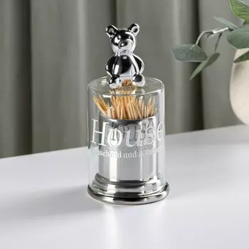 Подставка под зубочистки Стильный мишка (7х7х15 см)