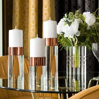 Подсвечник Айми цвет: золотой (9х9х25 см)