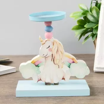 Подсвечник Единорог и радуга (6х12х15 см)