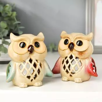 Подсвечник Филины с сеткой (7,5х11х11 см)