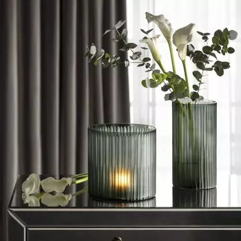 Подсвечник Гонтар цвет: серый (14х14х27 см)