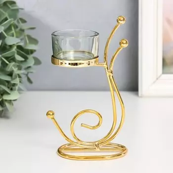 Подсвечник Изгибы. Шарики (9х7х16 см)