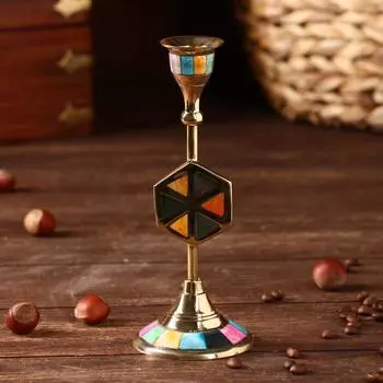 Подсвечник Калейдоскоп (6,5х6,5х16,5 см)