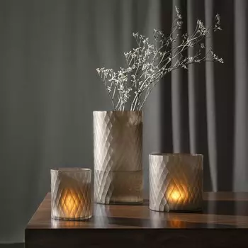 Подсвечник Кантан цвет: коричневый (14х14х16 см)