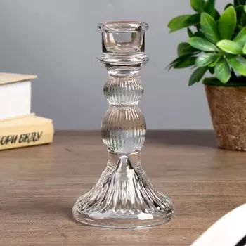 Подсвечник Колонна с шарами (16х8х8 см)