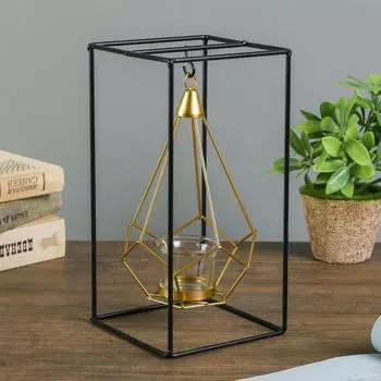 Подсвечник Пирамида в прямоугольнике (13х13х26 см)