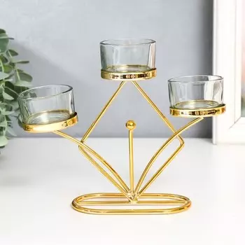 Подсвечник Ромб. Шарики (19х5х16 см)