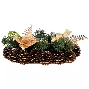 Подсвечник Шишки Цвет: Золотой (8х15х30 см)