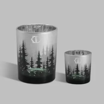 Подсвечник Сноуви серебряный (10х13 см)