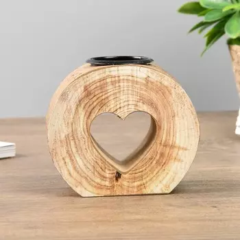 Подсвечник Спил- сердечко (5х10х9 см)