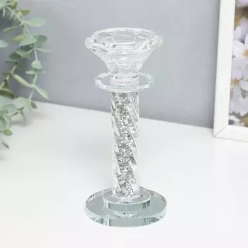 Подсвечник Спираль с камешками (16х7х7 см)