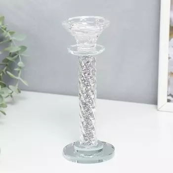 Подсвечник Спираль с камешками (18х7х7 см)