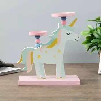 Подсвечник Спящий единорог (9х17х20,5 см)