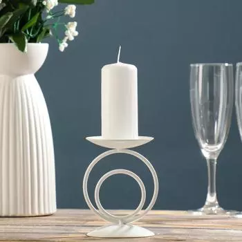 Подсвечник Закат цвет: белый (11х8х8 см)