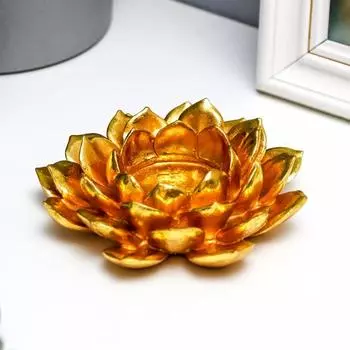 Подсвечник Золотой цветок (12х12х3,5 см)