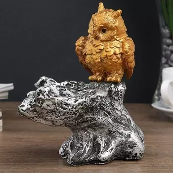 Подсвечник Золотой филин (18х14х16 см)