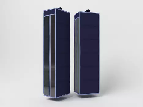 Подвесной кофр-органайзер для обуви и бытовых мелочей Классик Цвет: Синий (22х30х120 см)