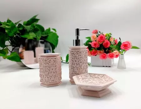 Набор для ванной Kaleigh цвет: пудра (универсальный)