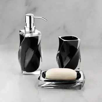 Набор для ванной Crown цвет: черный (универсальный)