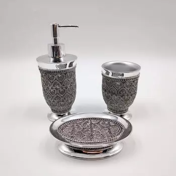 Набор для ванной Colombia цвет: серебристый (универсальный)