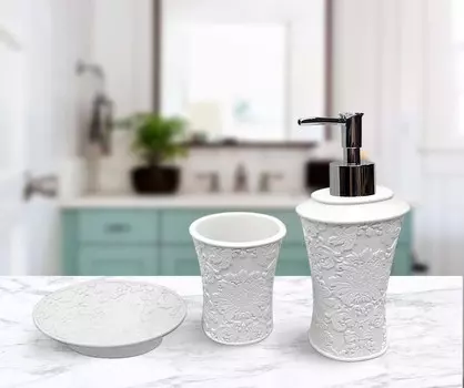 Набор для ванной Hicaz цвет: белый (универсальный)