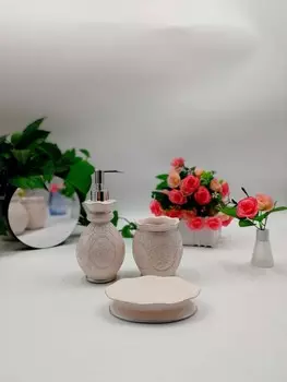 Набор для ванной Detras цвет: пудра (универсальный)