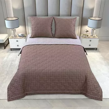 Постельное белье с одеялом Давид цвет: коричневый (1.5 сп)