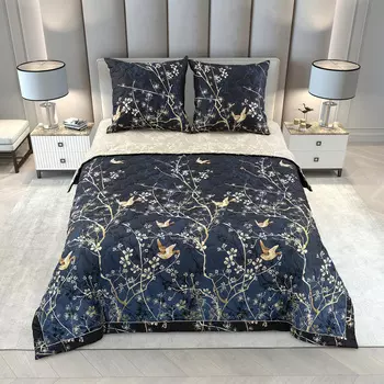 Постельное белье с одеялом Легкое дыхание цвет: серый (евро)