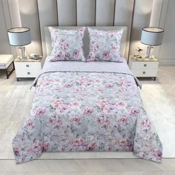 Постельное белье с одеялом-покрывалом Бал цветов (1.5 сп)