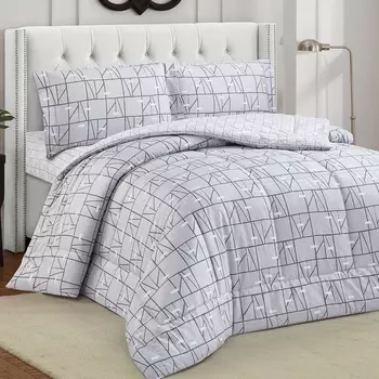 Постельное белье с одеялом-покрывалом Loressa цвет: серый (евро)