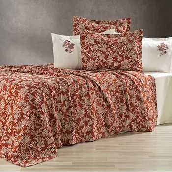 Постельное белье с одеялом-покрывалом Maris цвет: кирпичный (евро макси)