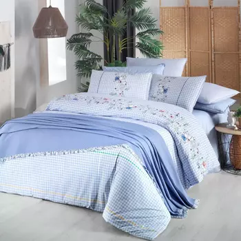 Постельное белье с одеялом-покрывалом Eva bella (1.5 сп)