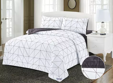 Постельное белье с одеялом-покрывалом Альвиан (евро)