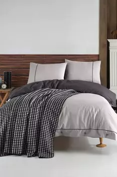 Постельное белье с одеялом-покрывалом Stylish цвет: серый (king size (евро макси))