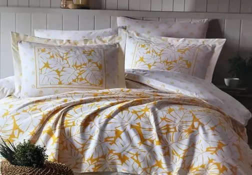 Постельное белье с одеялом-покрывалом Summer time цвет: желтый (евро макси)