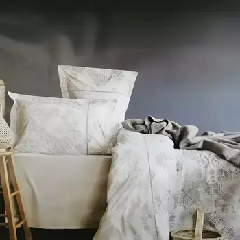 Постельное белье с пледом Marsilya цвет: кофейный (евро)