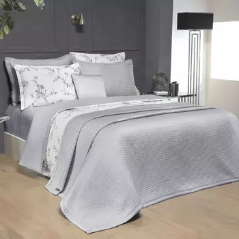 Постельное белье с покрывалом Aida цвет: серый (евро)