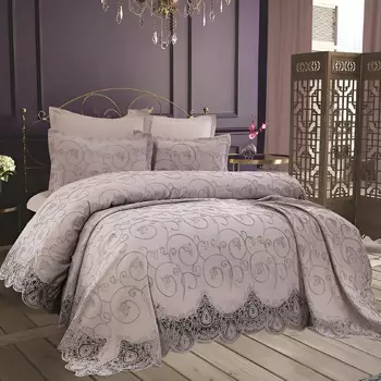 Постельное белье с покрывалом Esabella цвет: серый (евро макси)