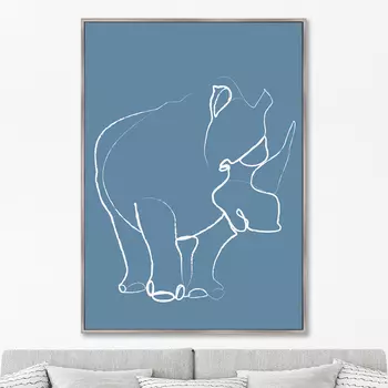 Rhino on blue (75х105 см)