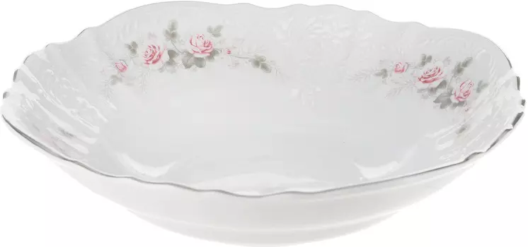 Салатник круглый Бледные розы (25 см)